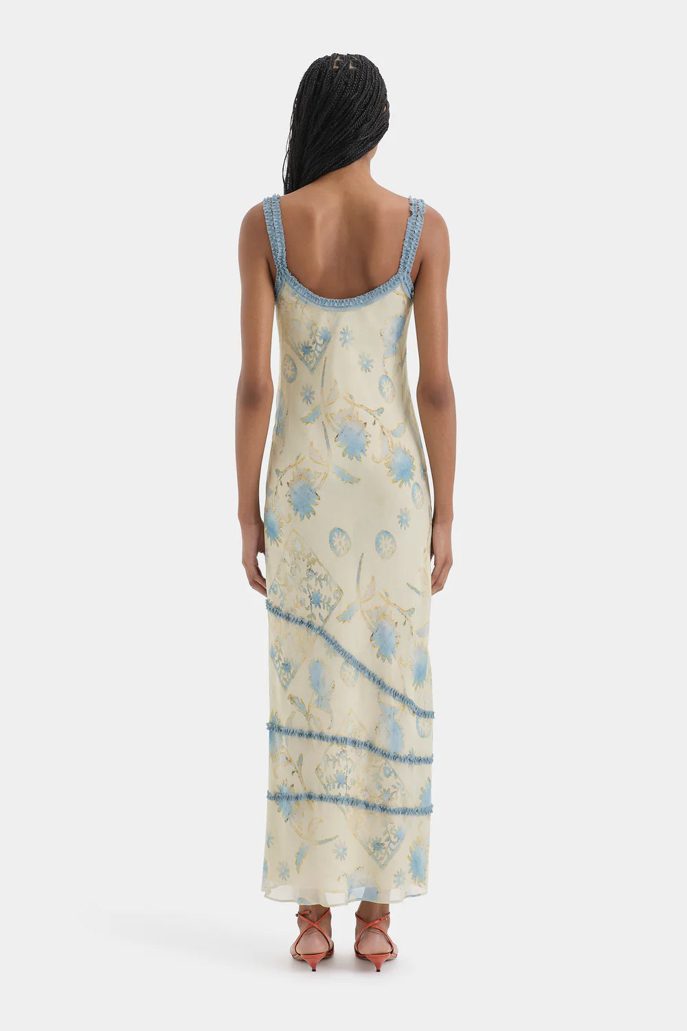 Cecile Ruffle Slip Dress