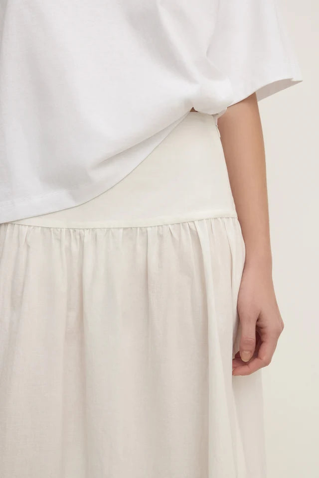 Assembly Label Sarah Cotton Maxi Skirt White