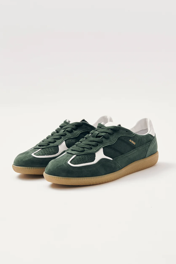 ALOHAS Tb.490 Rife Forest Green Leather Sneakers Green - Laneway