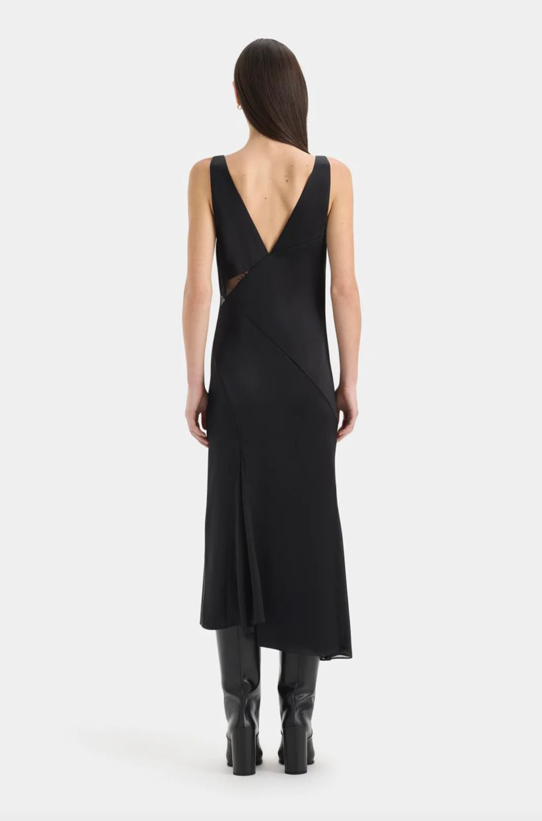 Ingrid Lace Midi Dress Black