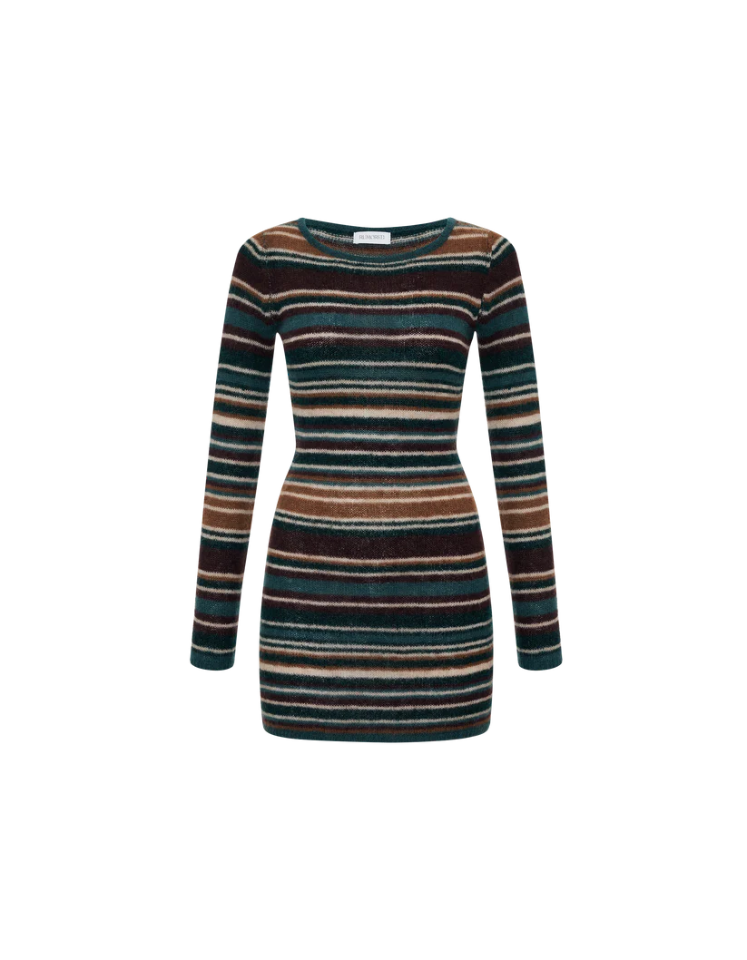 Skipper Mini Dress Mallard Stripe