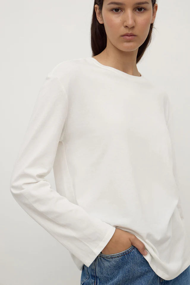 Thea Long Sleeve Tee White