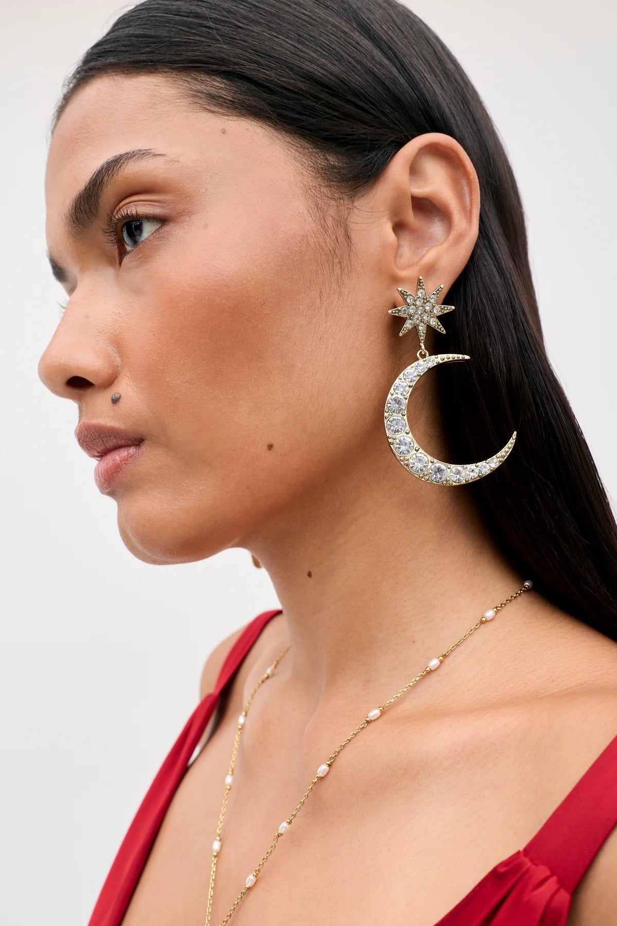 Rixo Theresa Earrings with Semi Precious Stones
