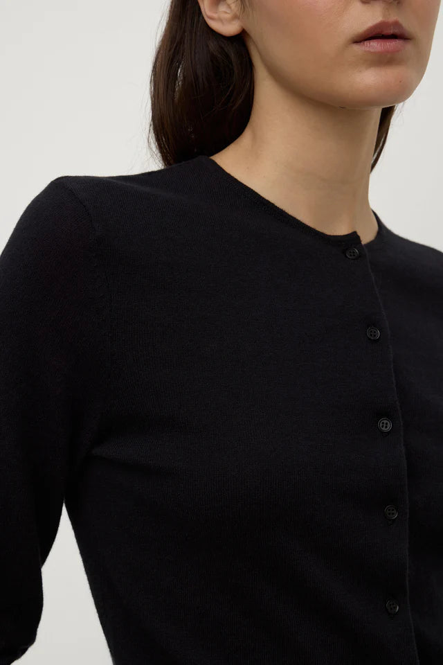 Tilly Cotton Cashmere Cardigan Black