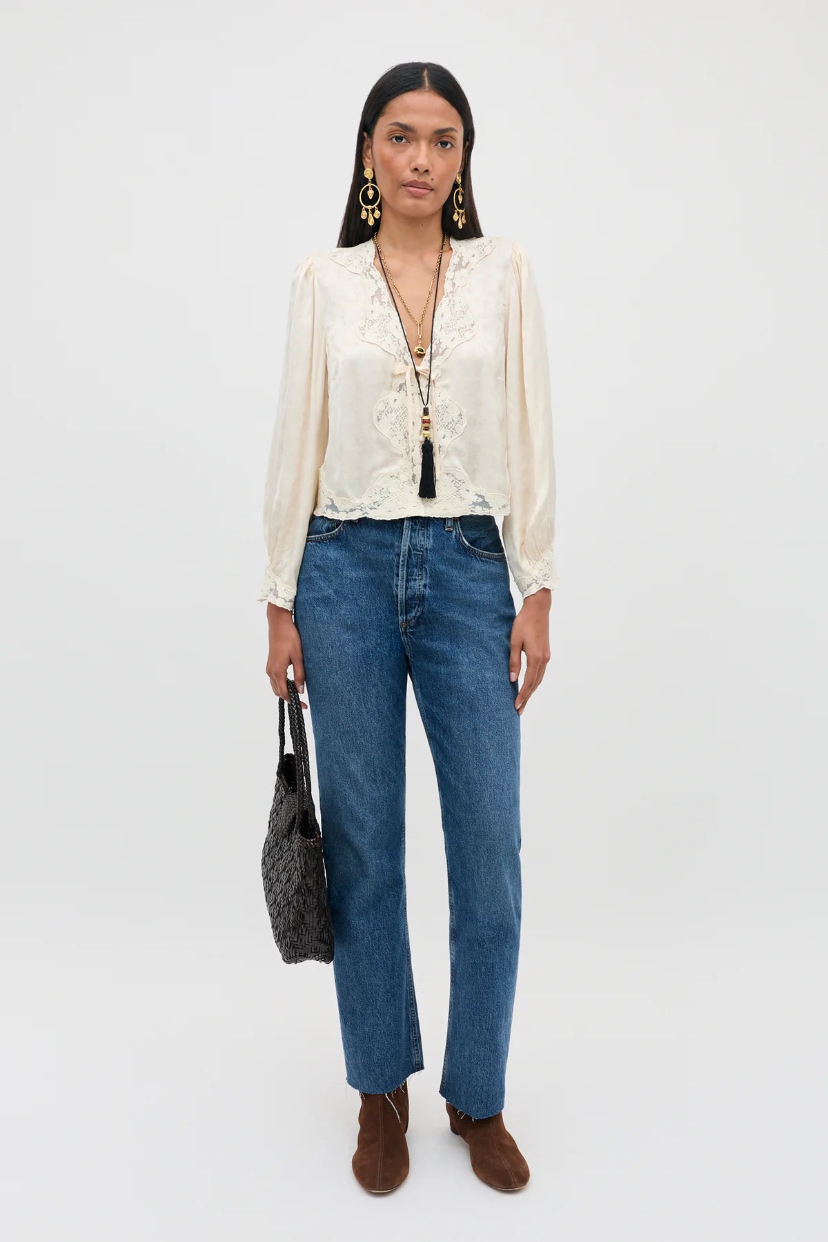 Rixo Tove Top Foral Trail Jacquard