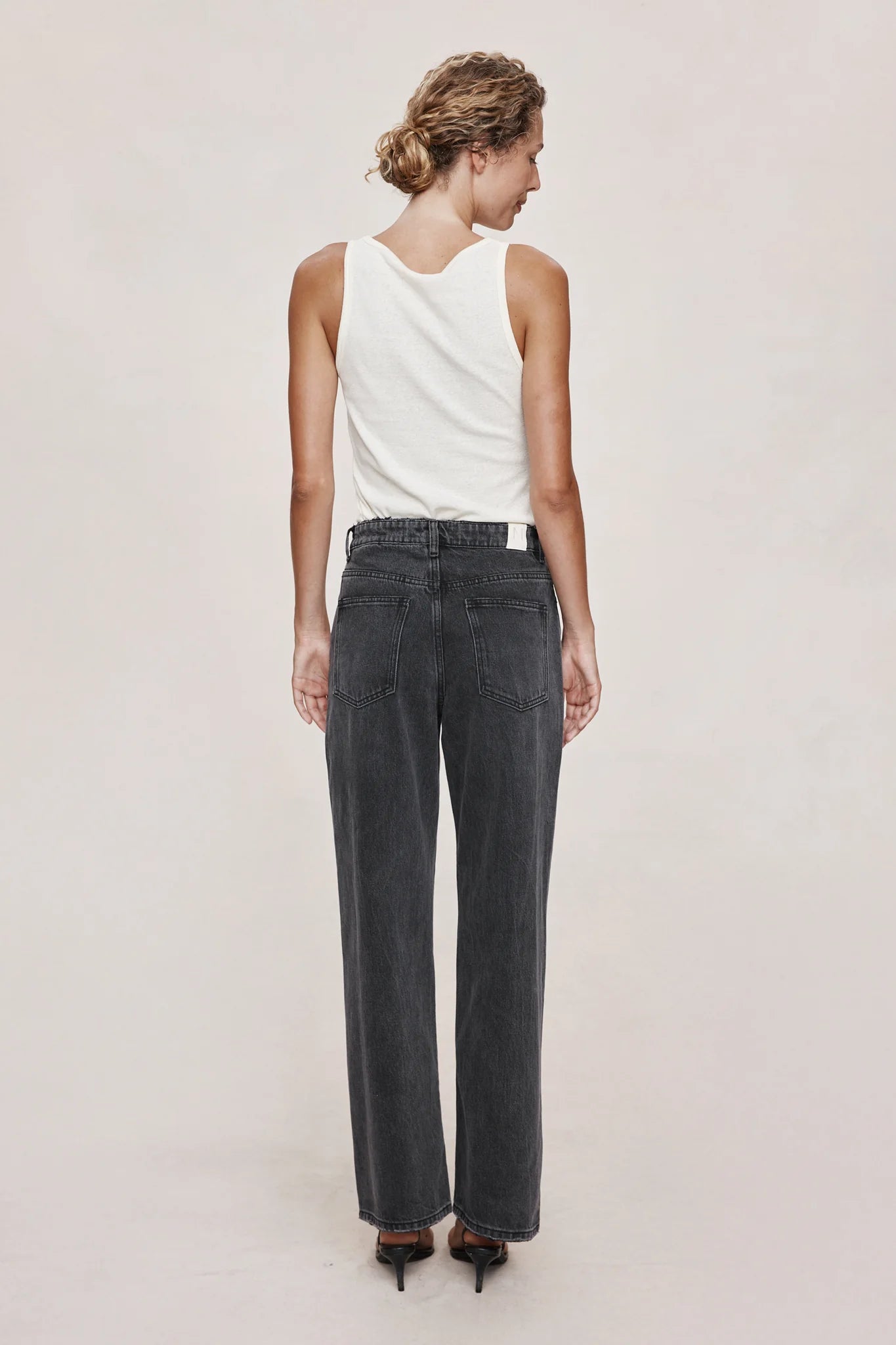 Wide Leg Jean Faded Black