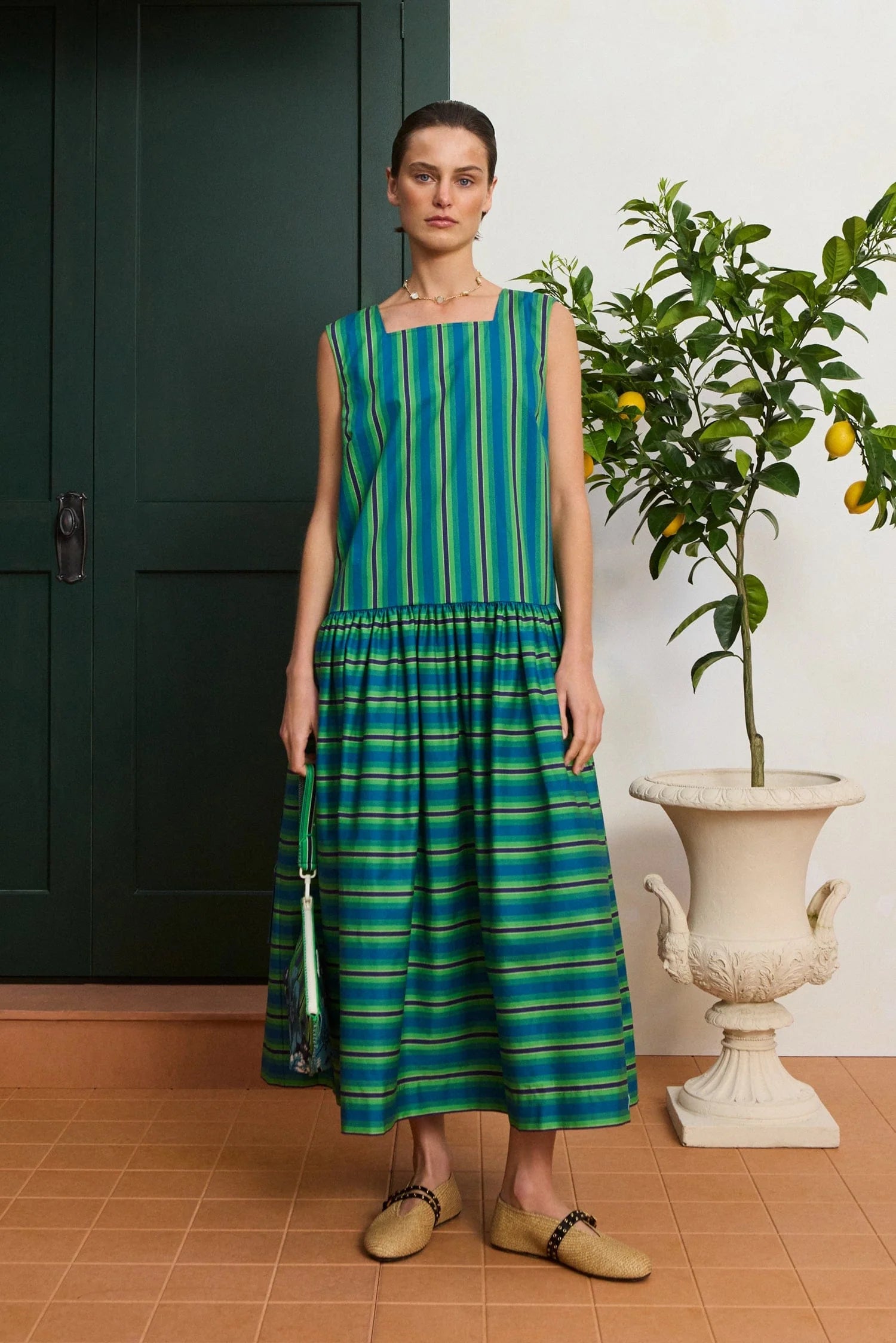 slim fit dress slacks Alémais Margo Midi Dress
