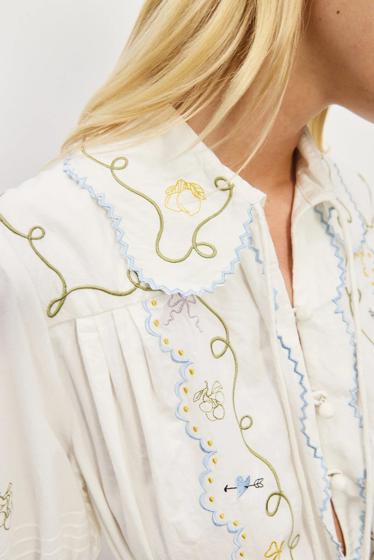 Giulia Embroidered Mini Dress