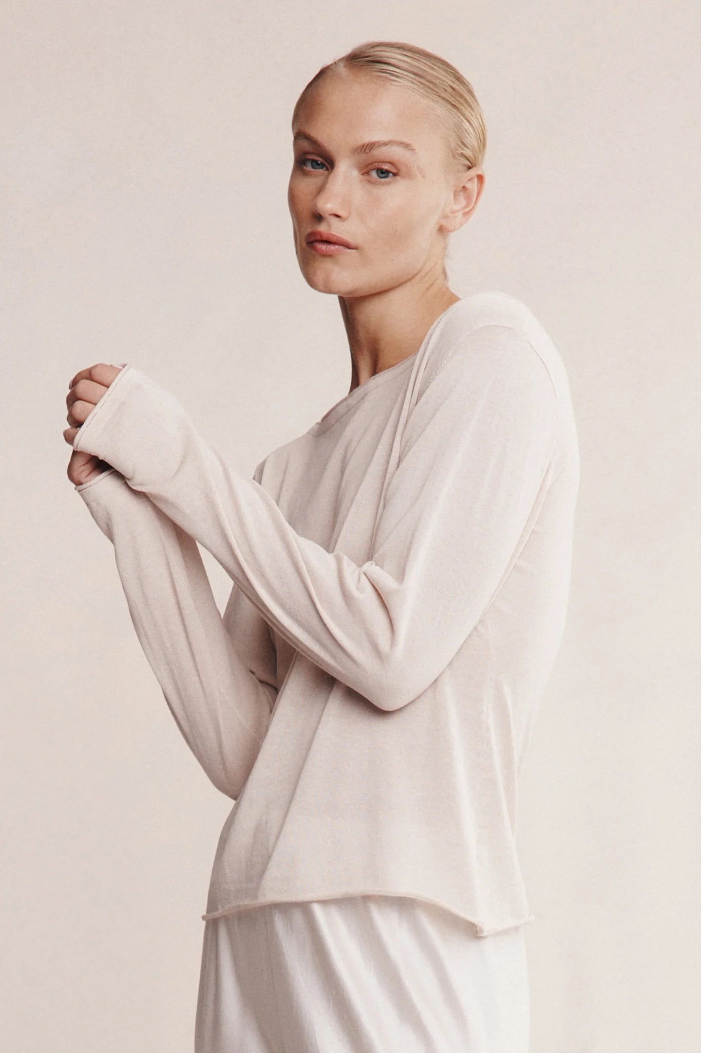 Marle Jill Knit Top Pearl