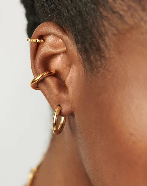 Classic Tunnel Small Hoop Earrings Vermeil Gold