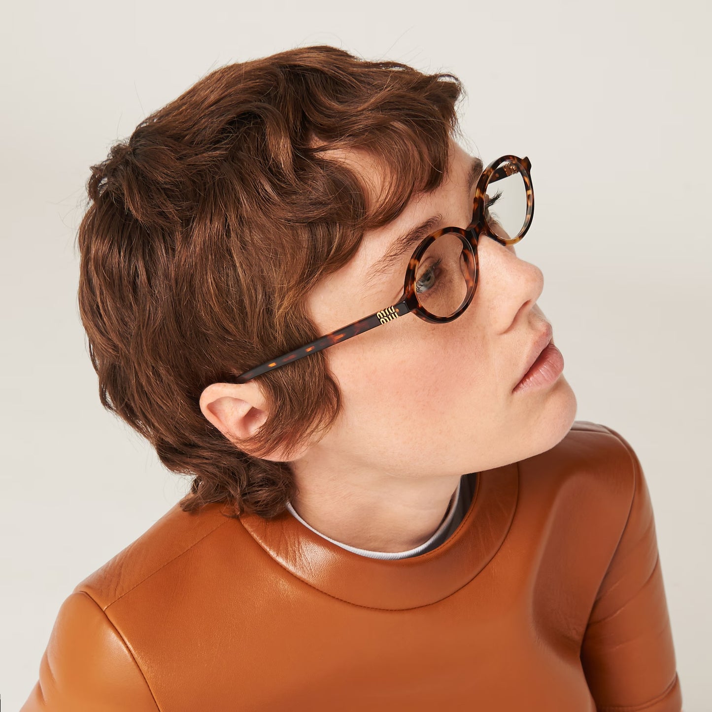 Miu Miu 0MU 04ZSF Oval Clear Glasses Havana
