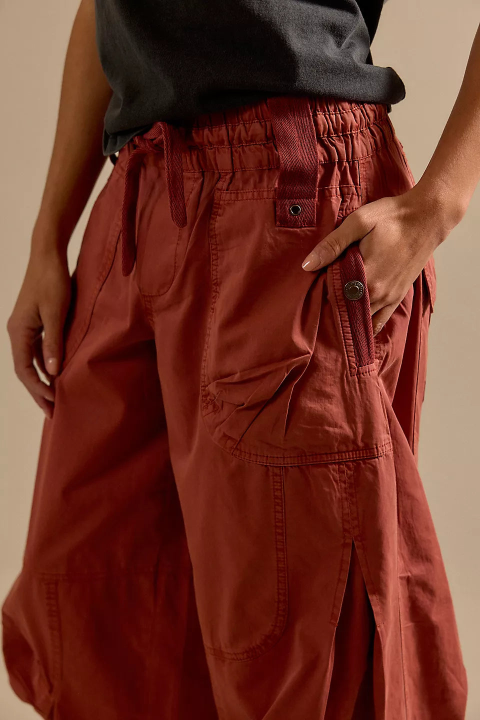 Onset Printed Pull On Cargo Pants Paper Lantern