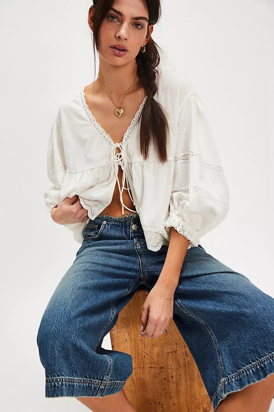 Bowie Reversible Top Ivory