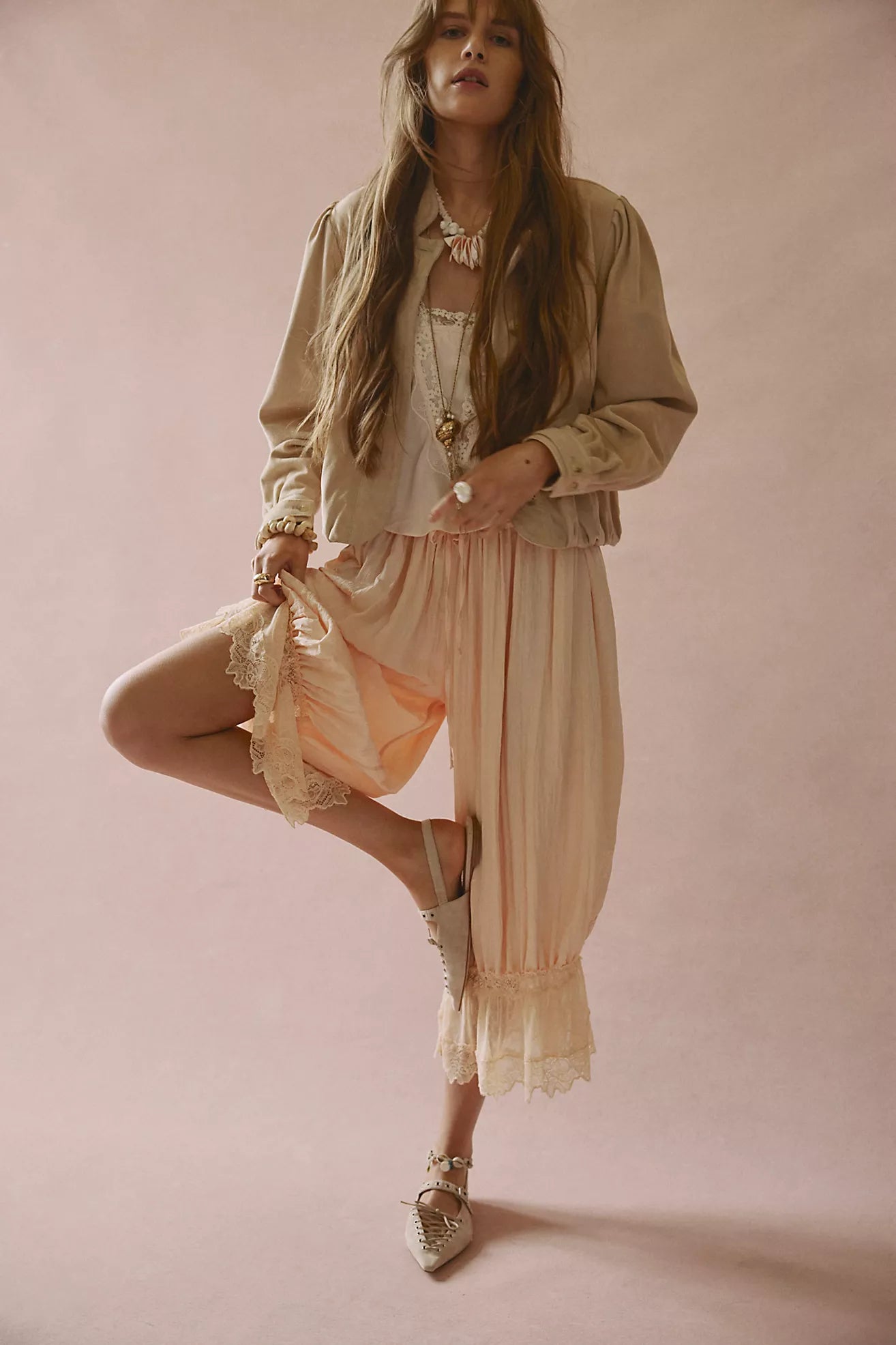 Free People Forever Young Bloomer Pants Peach Pit – Laneway Boutique