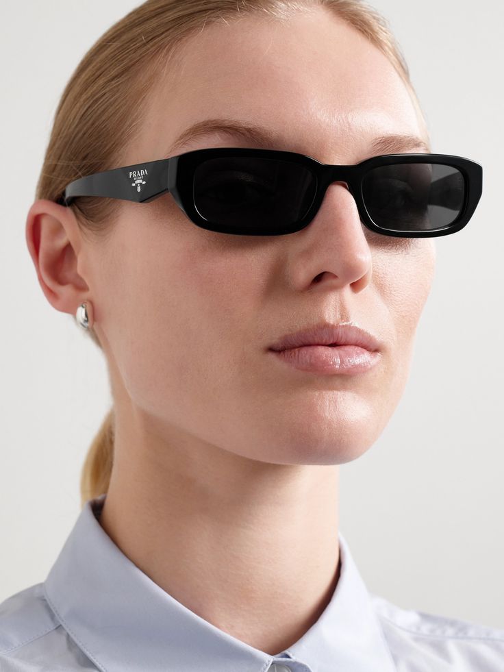 Prada Rectangle Sunglasses 0PR B06SF Black