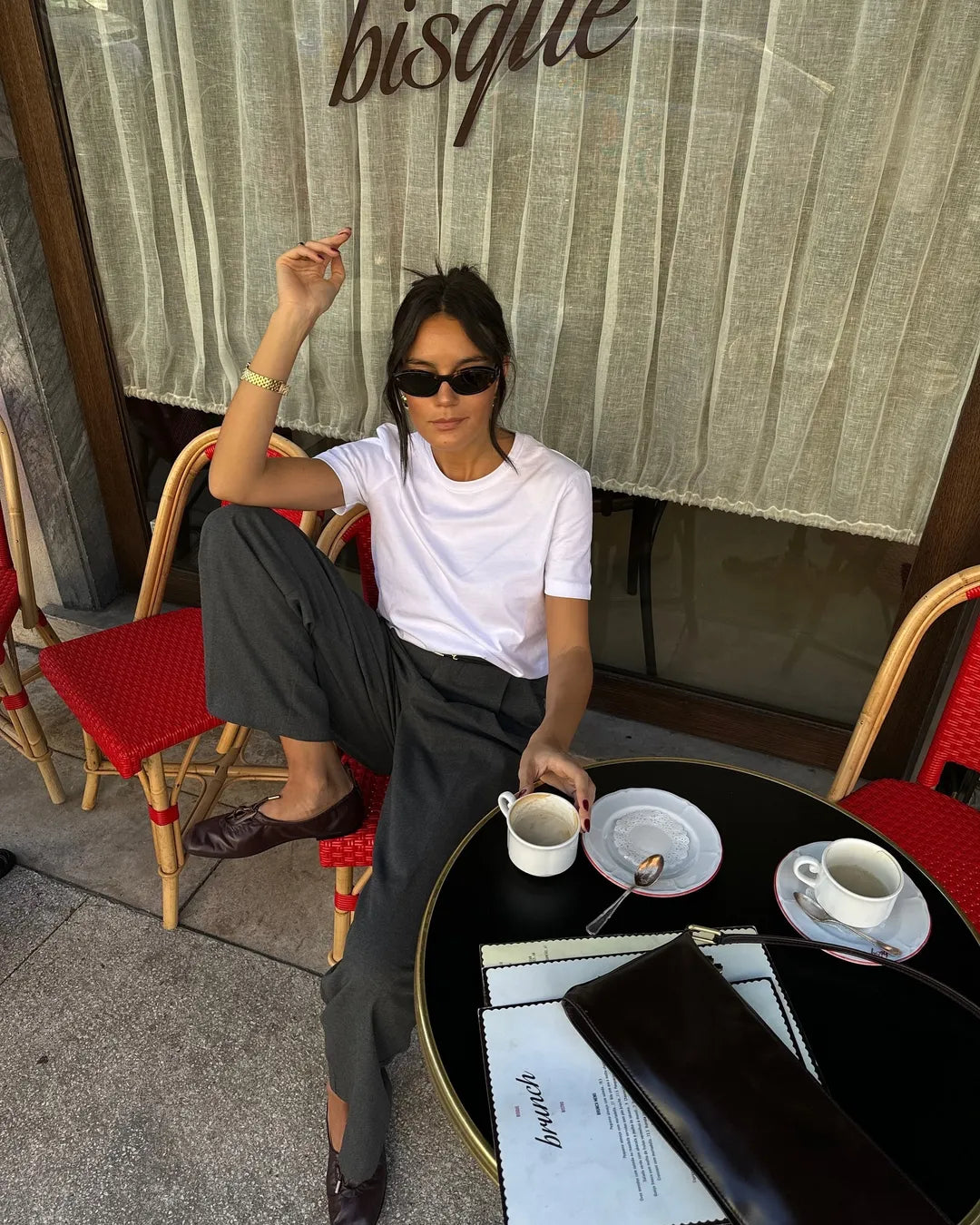 Rosalind Brown Leather Ballet Flats