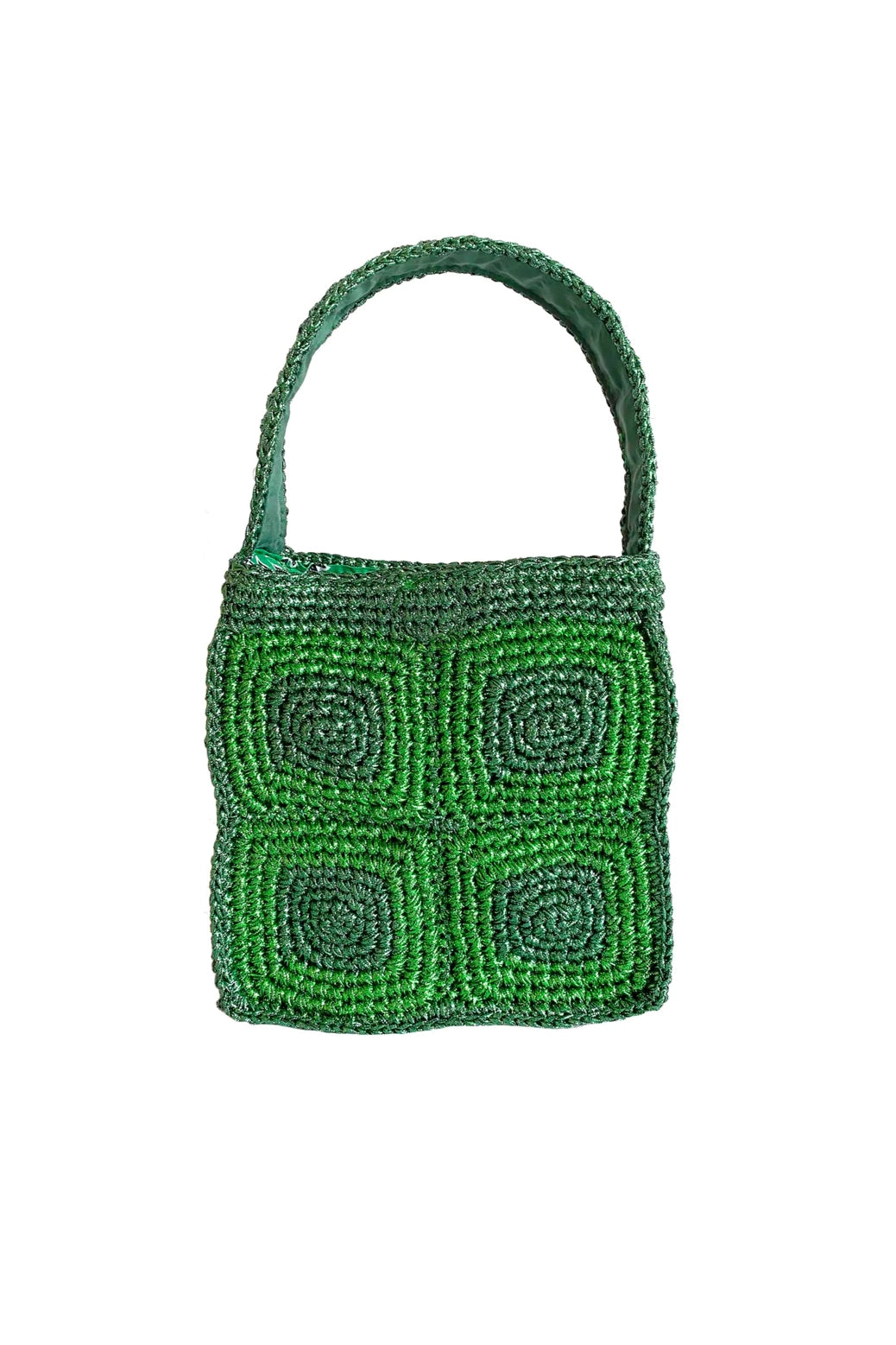 Suryo Little Green Woven Shoulder Bag Green - Laneway Boutique