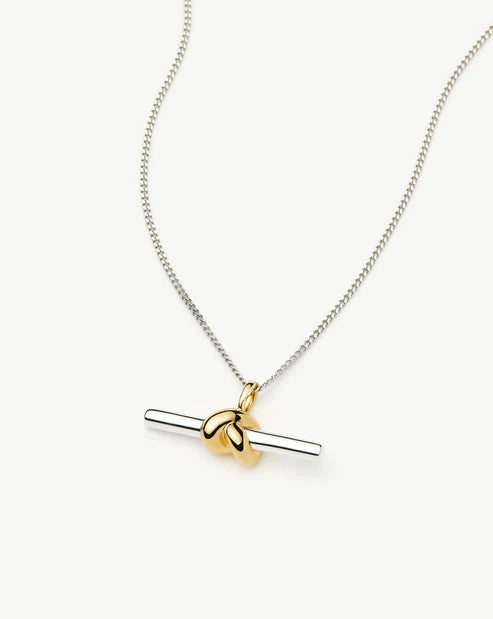 Lucy Williams T Bar Knot Pendant Necklace