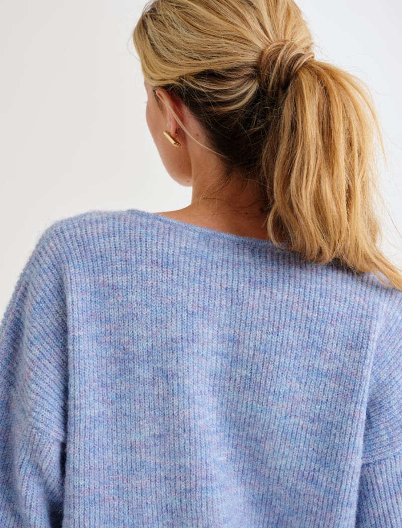 Newport Cardigan Blue Heather