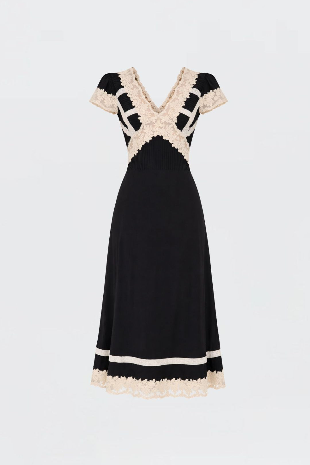 Rixo Martina Midi Dress Black