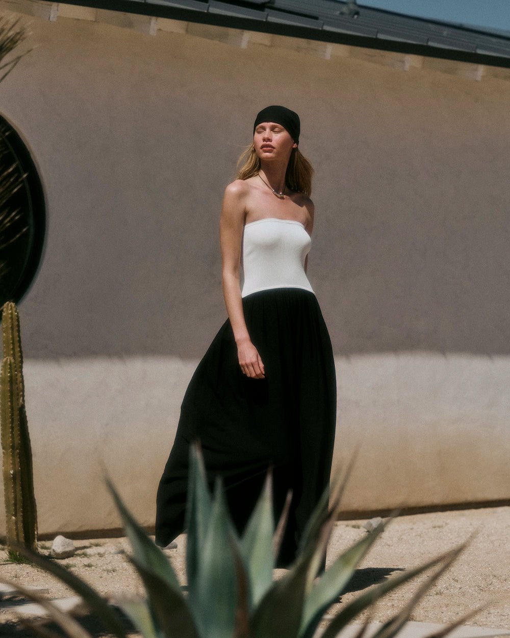 Strapless Soglio Dress White Noir