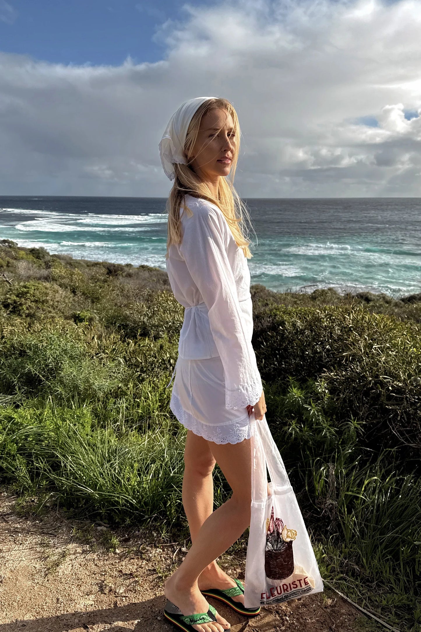 Cotton Fabienne Mini Skirt Ivory