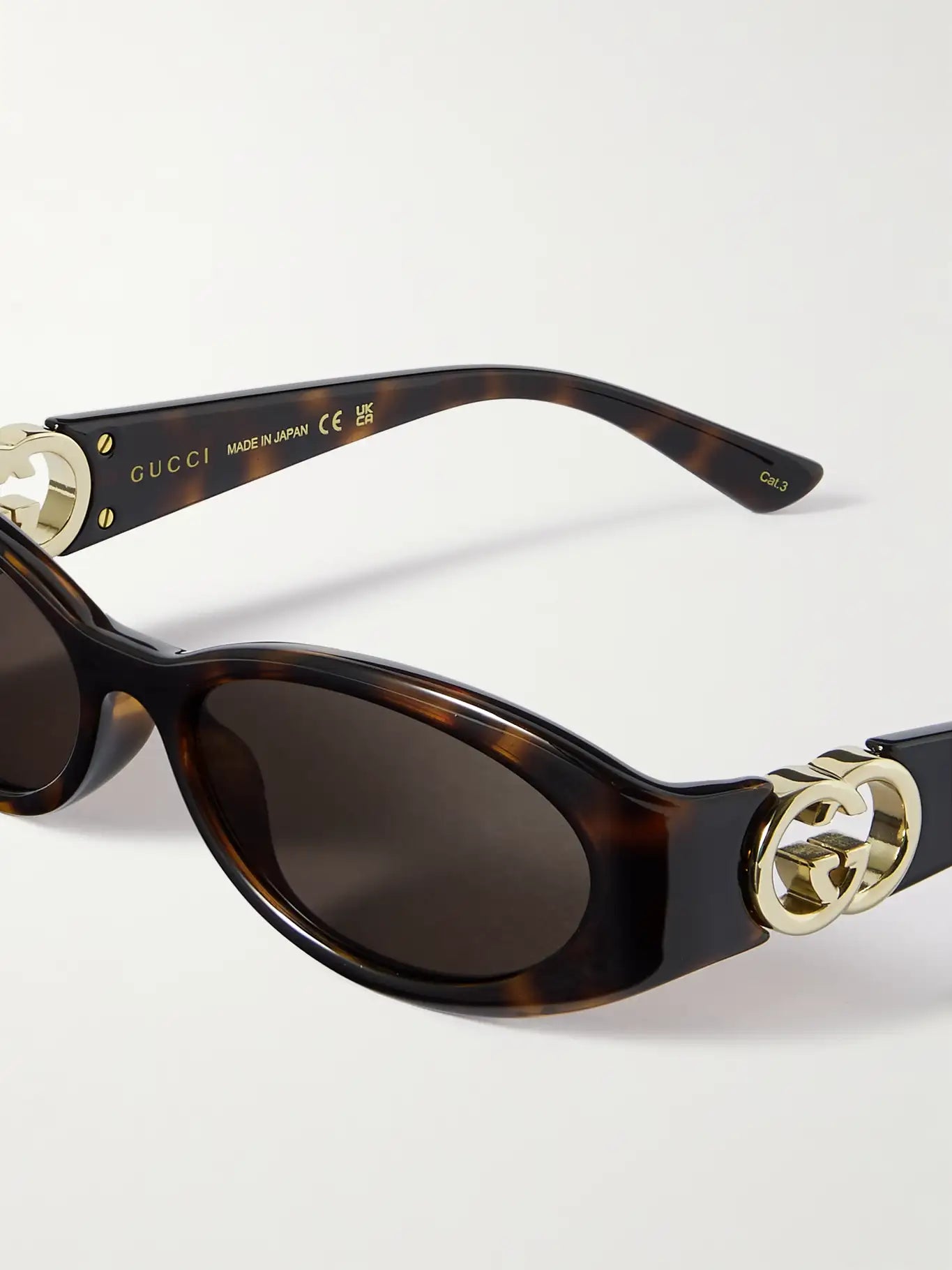 Gucci Oval Sunglasses Tortoiseshell GG1660S002