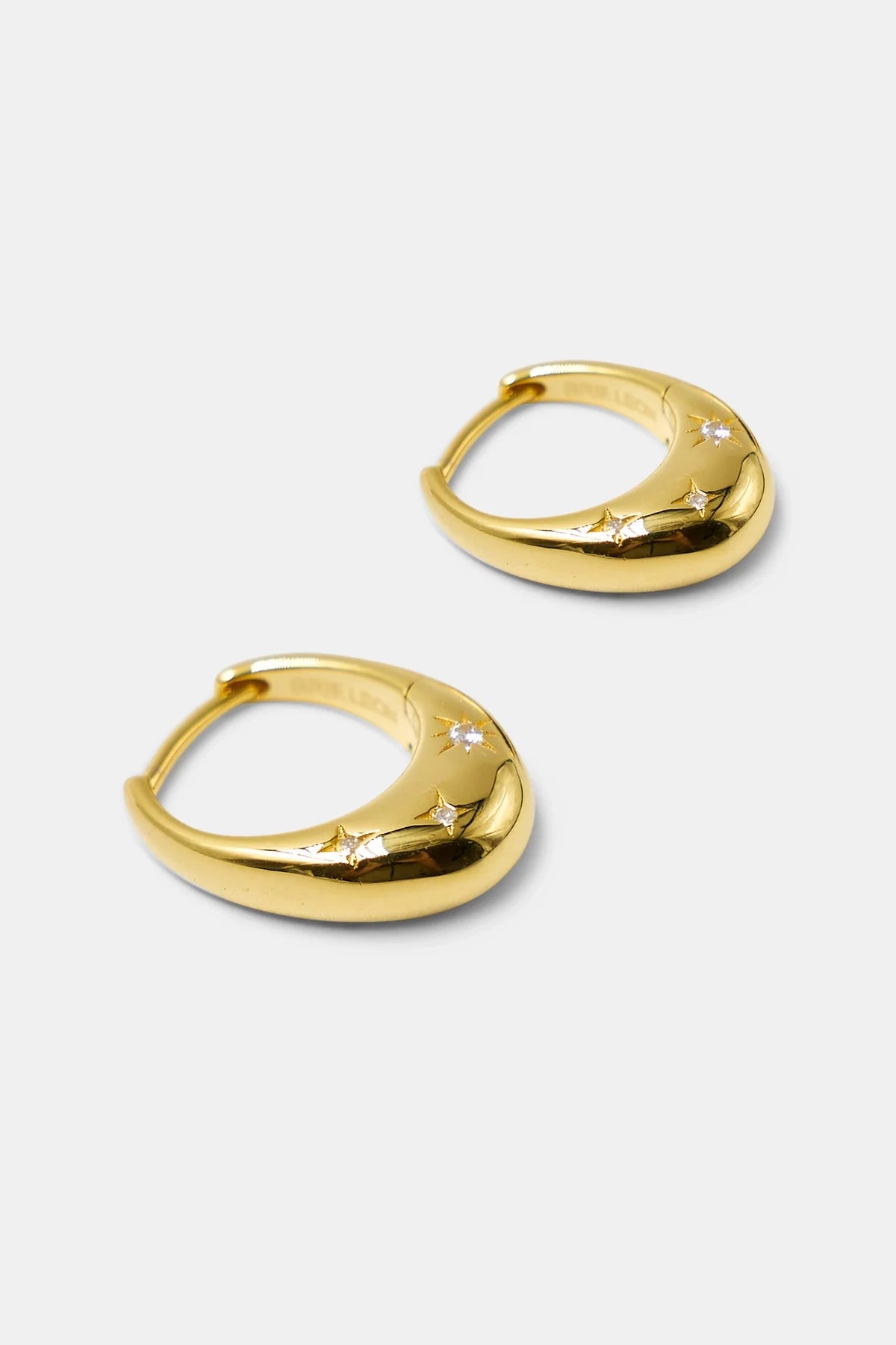 BRIE LEON Balance Stars Earrings Gold Clear Laneway Boutique