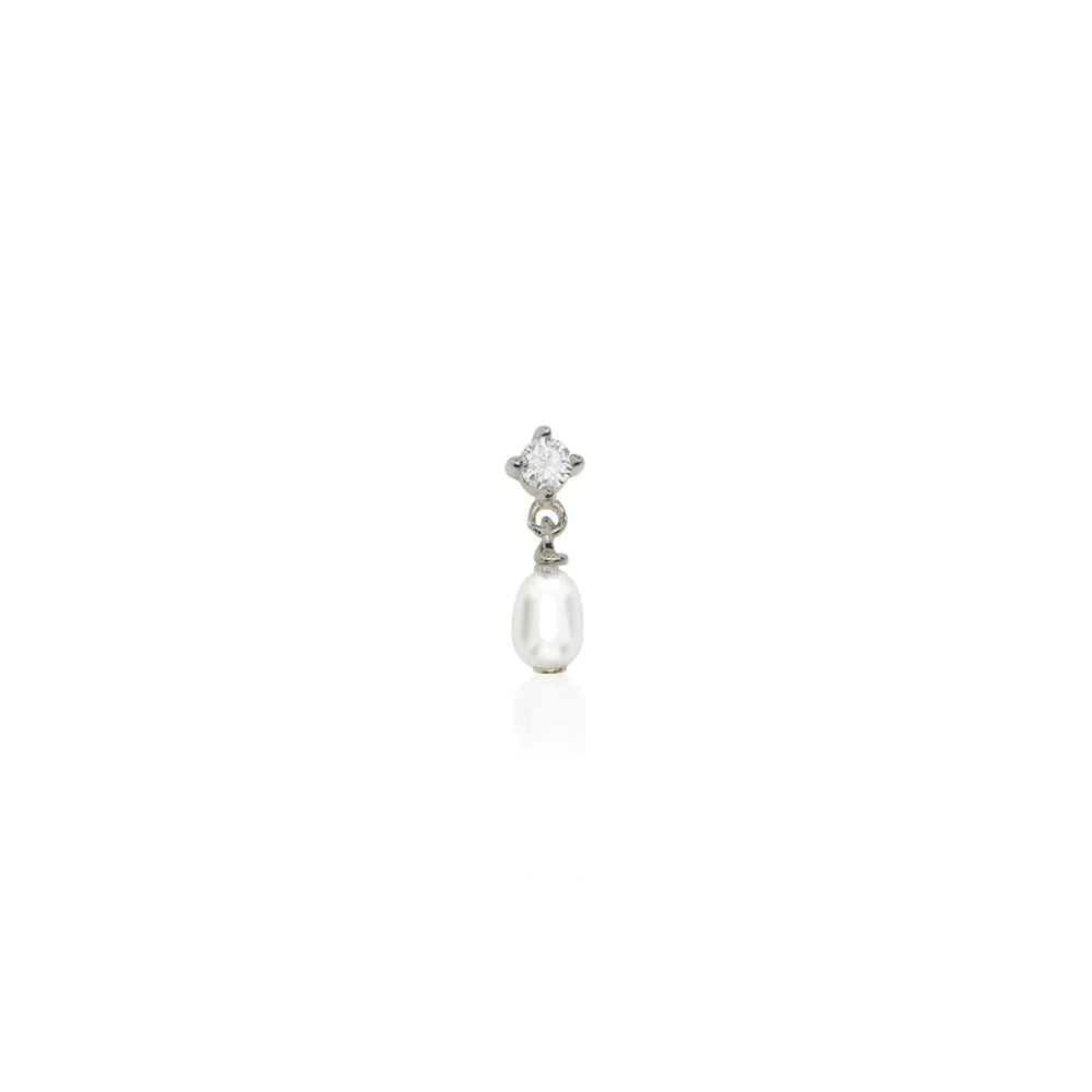 Aspen Mini Drop Earrings Silver