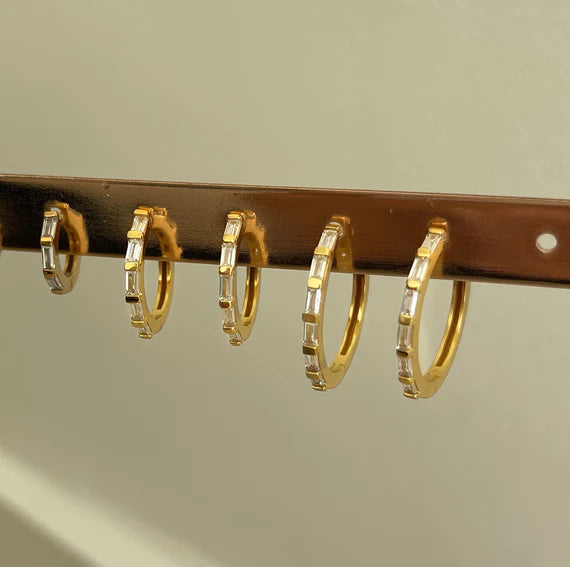 Crystal Baguette Maxi Hoops
