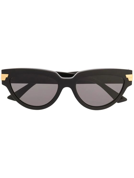 Cat Eye Gold tone sunglasses BV1035S 001 Black