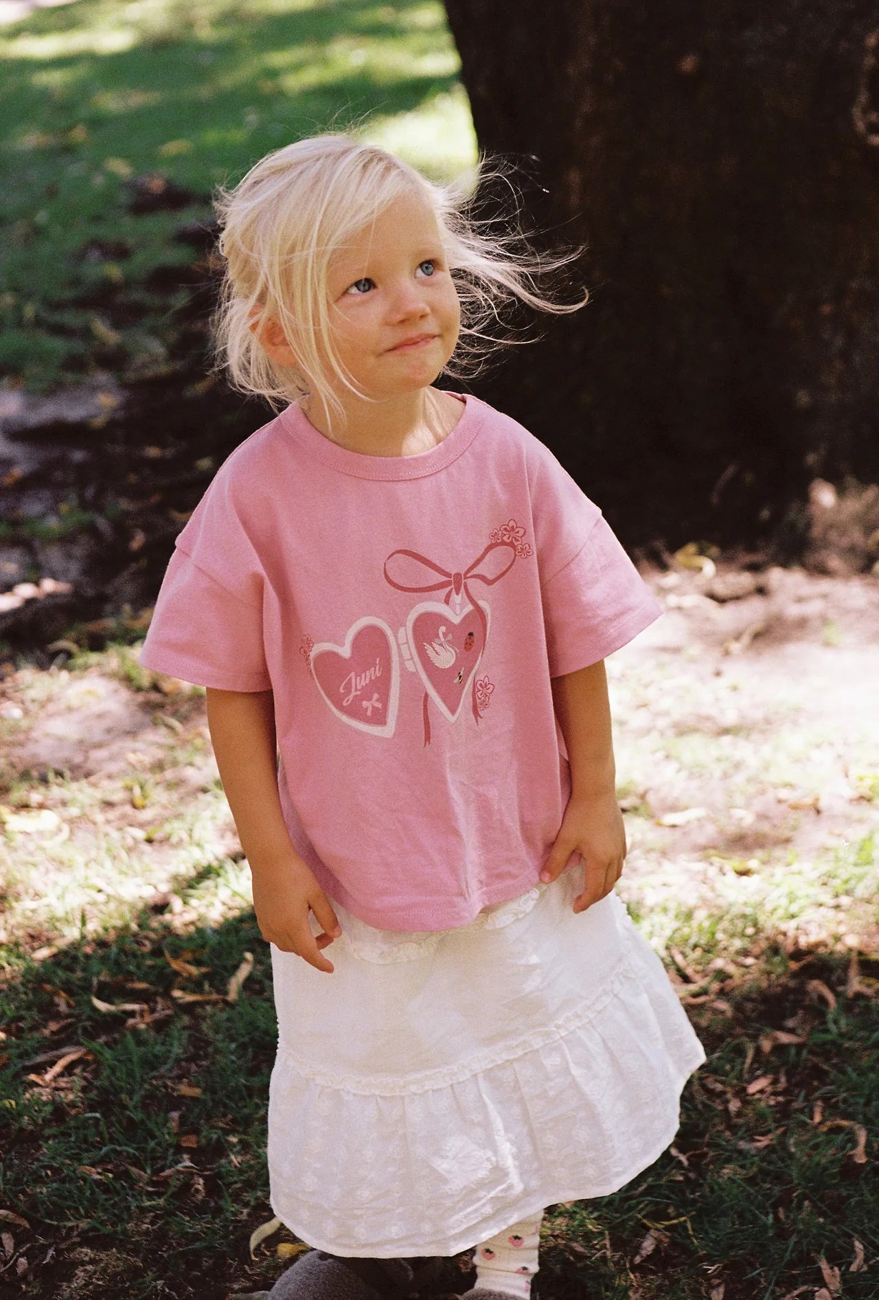 Love Locket Tee Pink