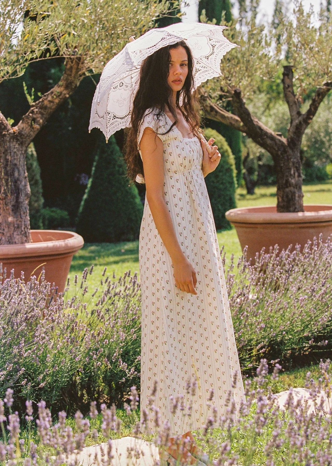 Irina Maxi Dress Poppies Stripe