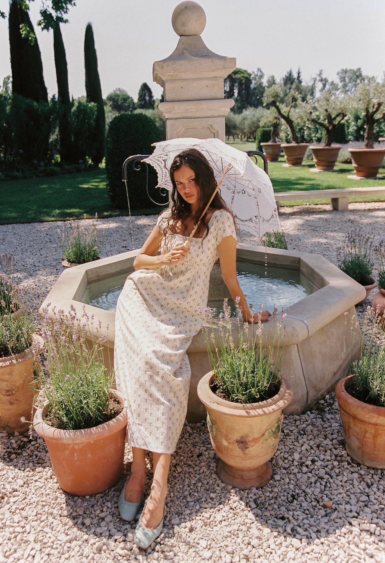 Irina Maxi Dress Poppies Stripe