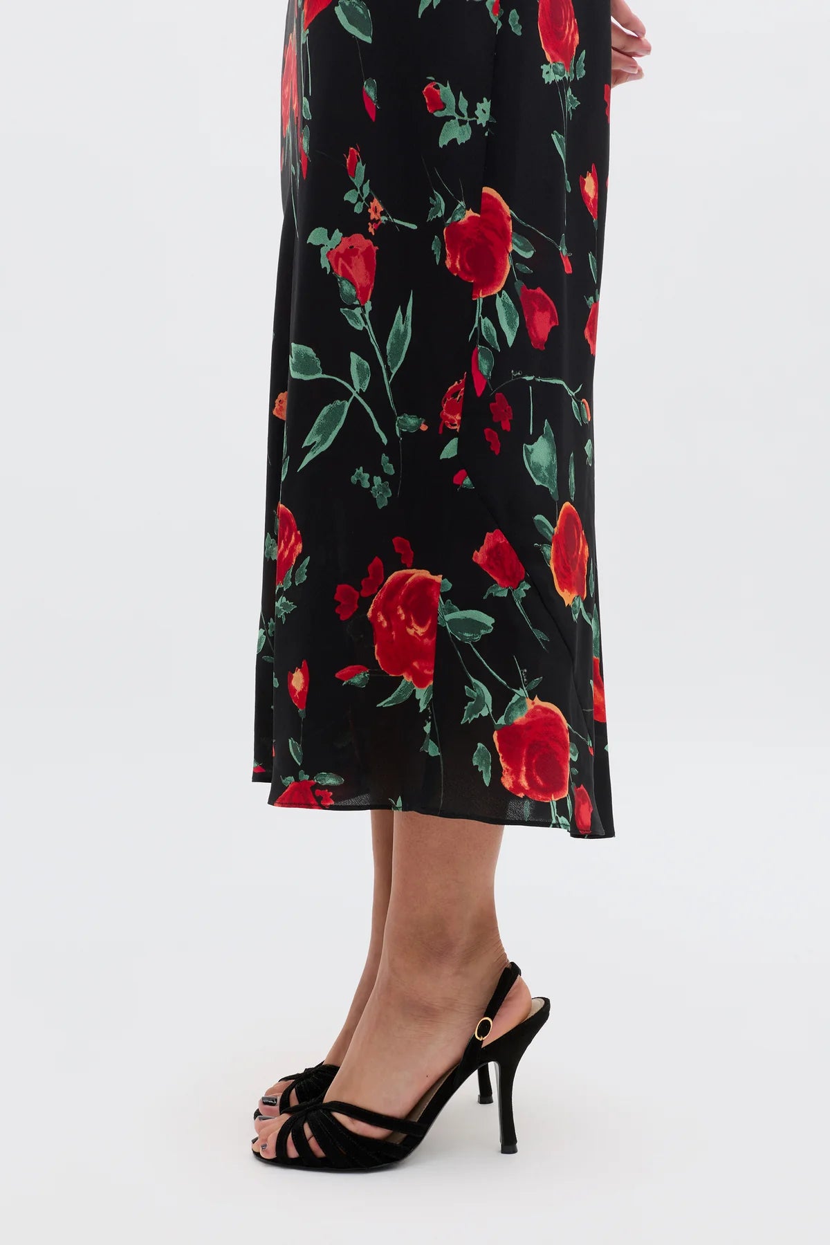 Bondi Silk Midi Dress Claudia Rose Black