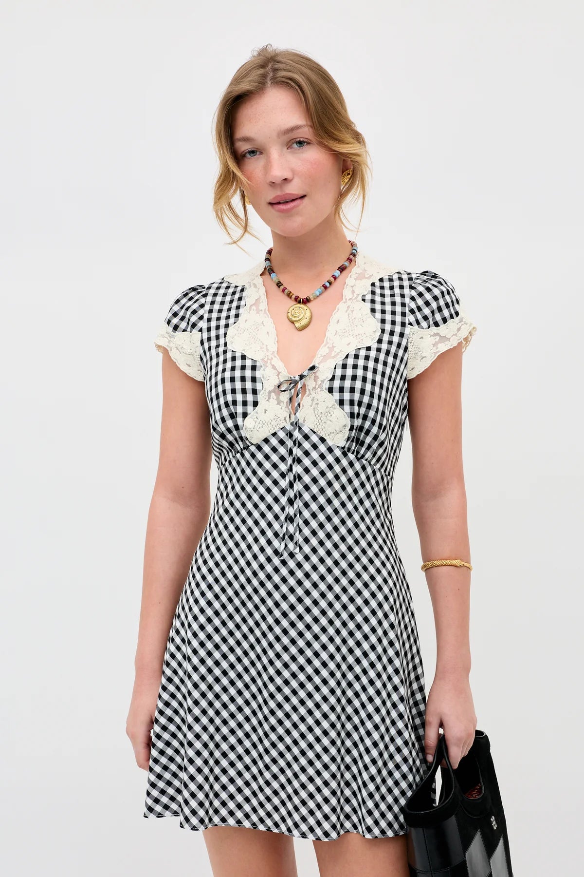 Lacie Dress Beth Check Black