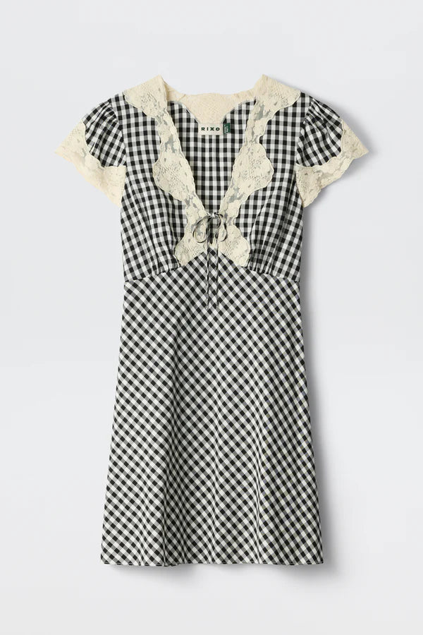 Lacie Dress Beth Check Black