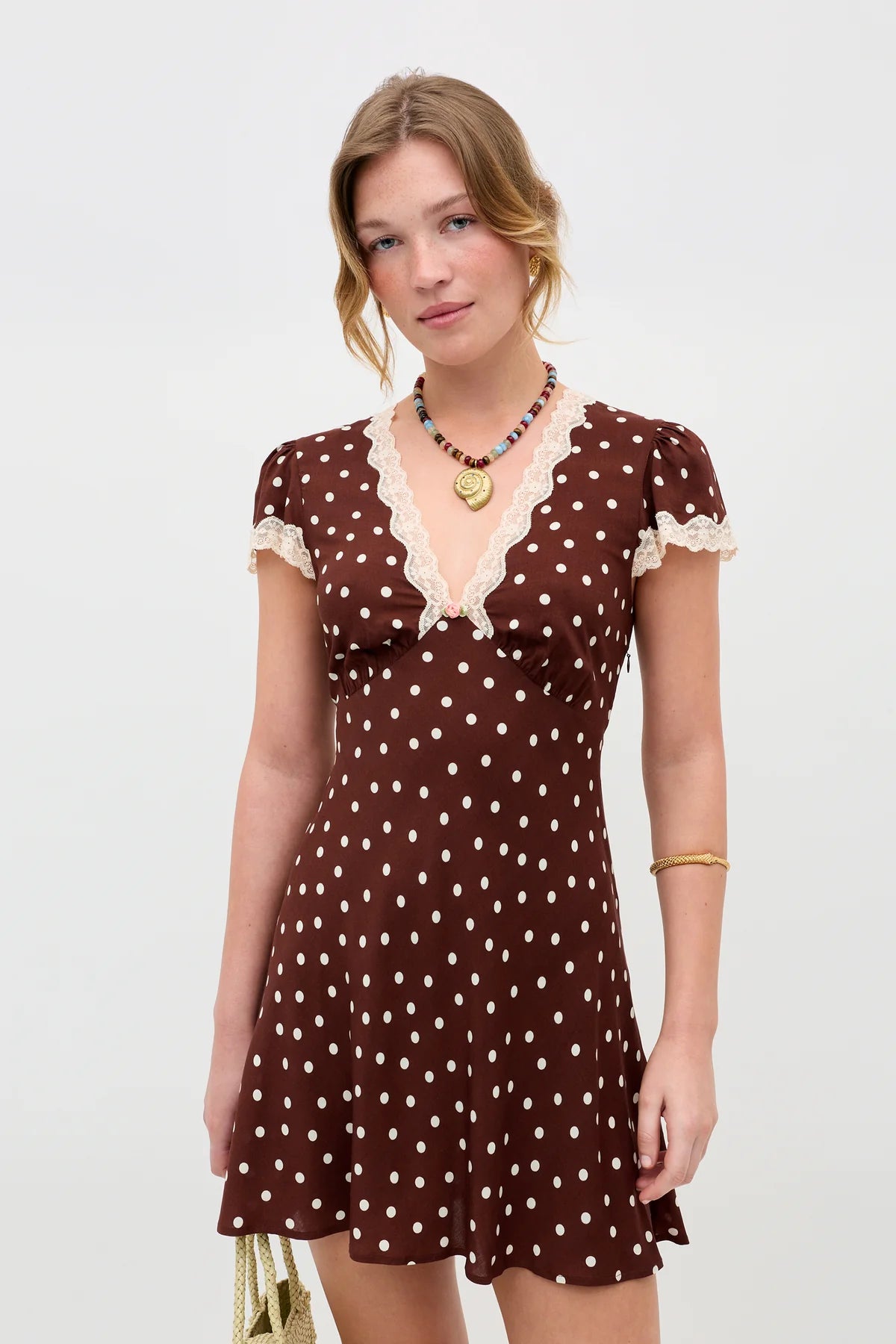 Cely Dress Layla Dot Brown