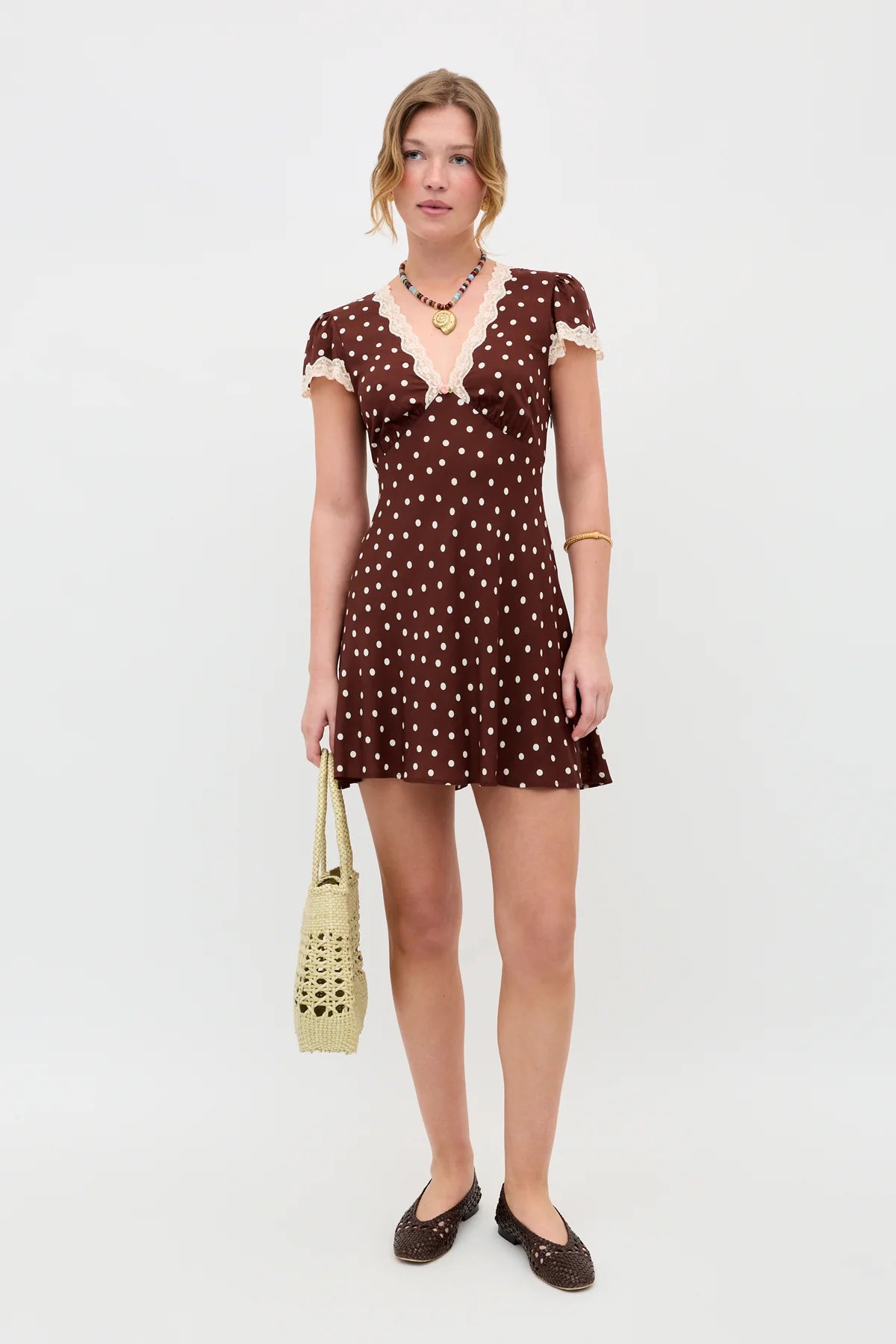 Cely Dress Layla Dot Brown