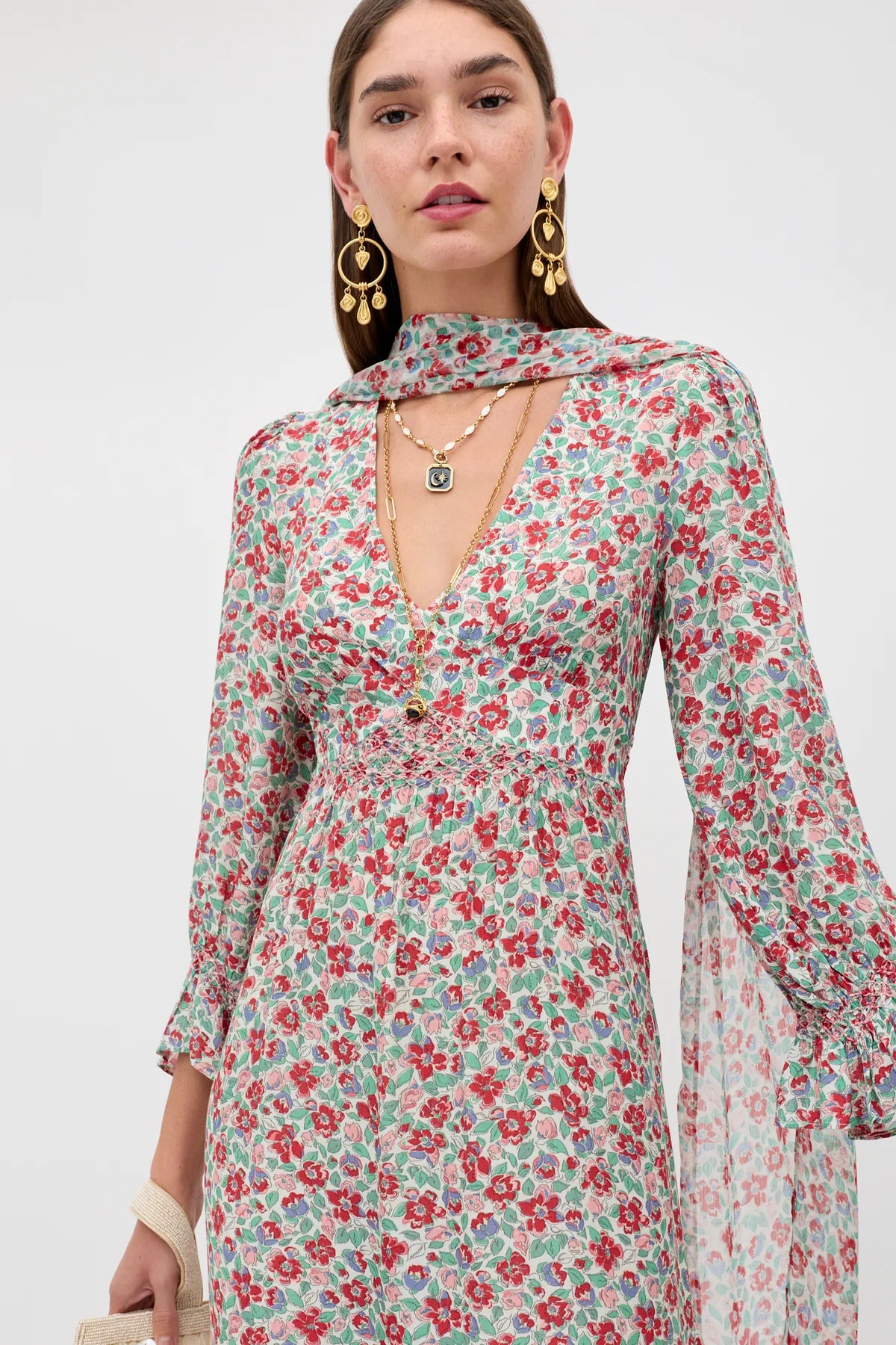 Mireta Dress Jeanie Bloom Ivory