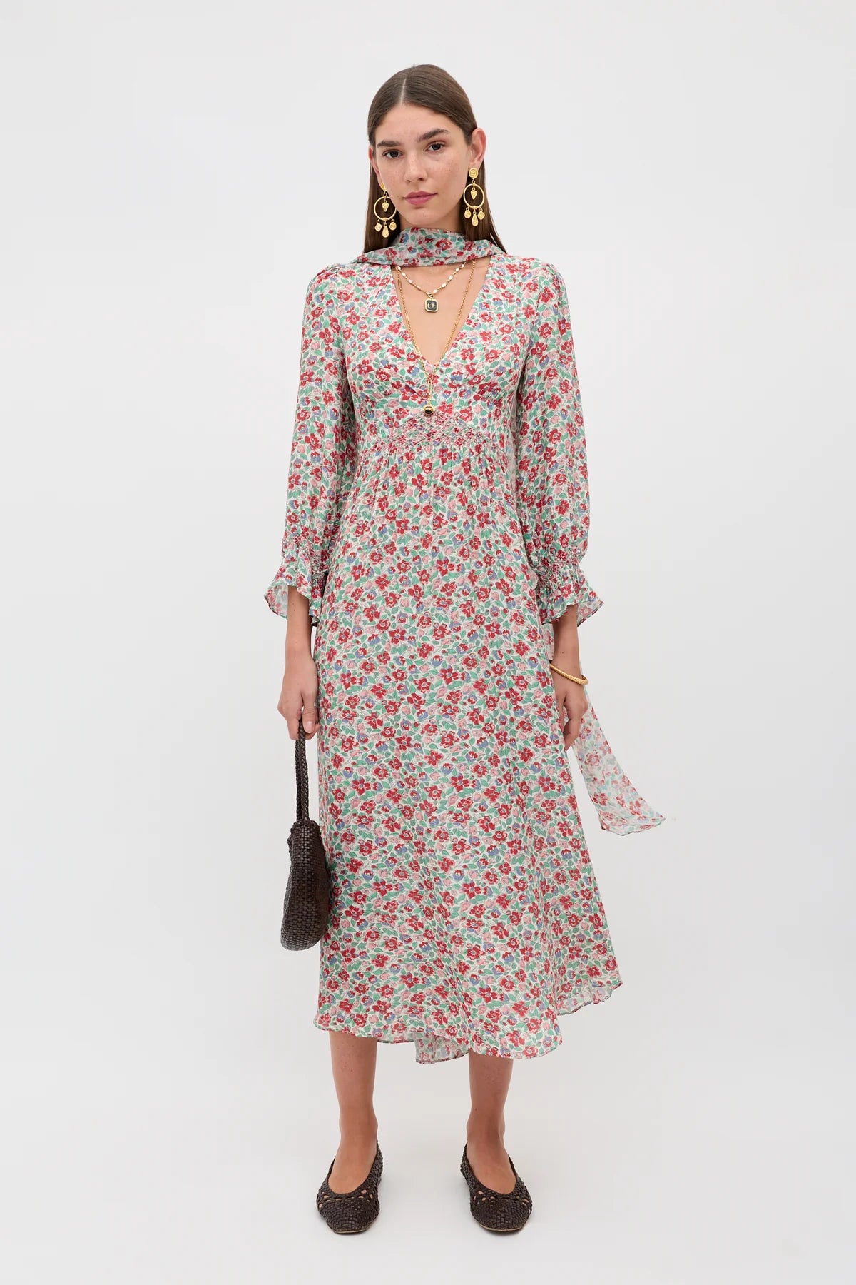 Mireta Dress Jeanie Bloom Ivory