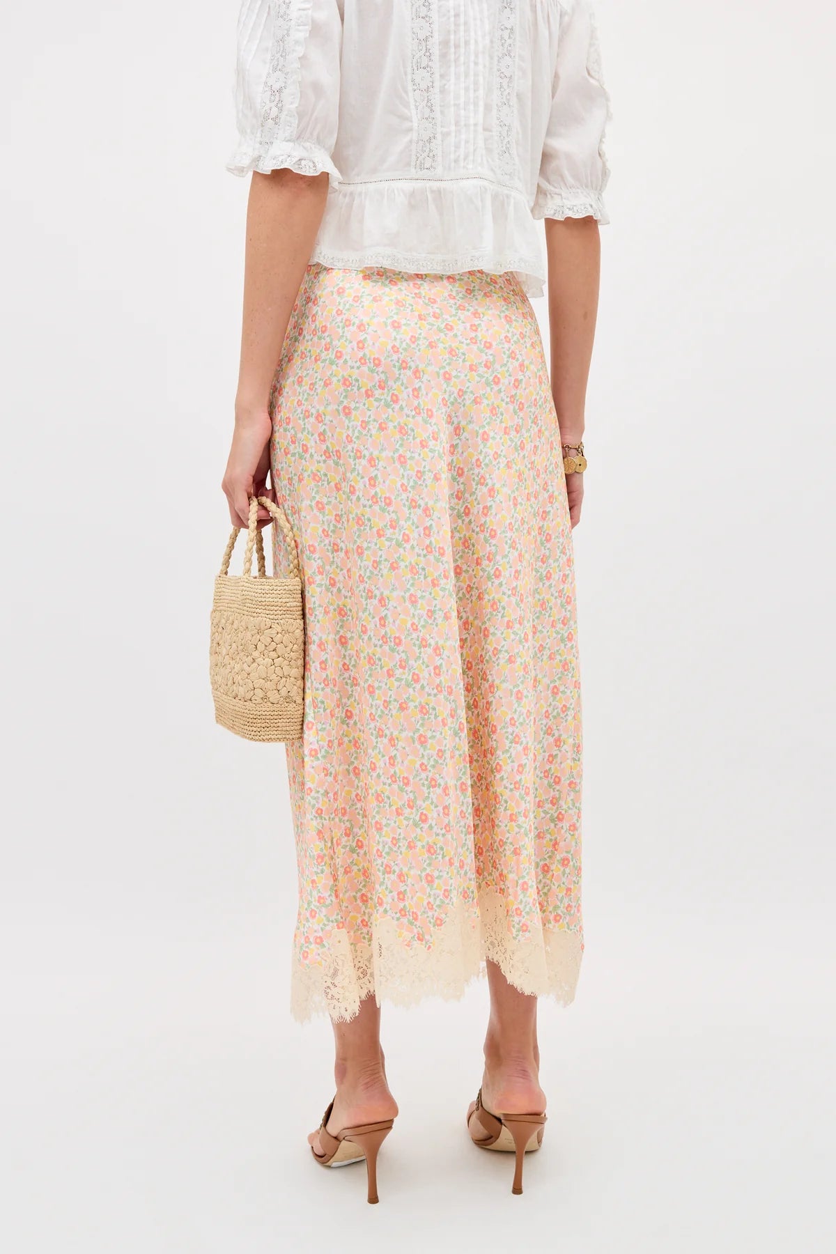 Matilde Satin Midi Skirt