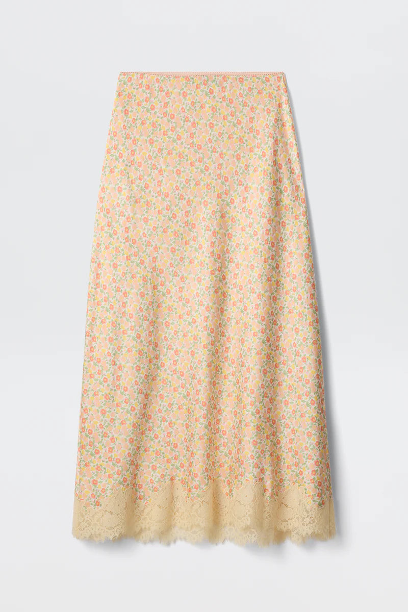Matilde Satin Midi Skirt