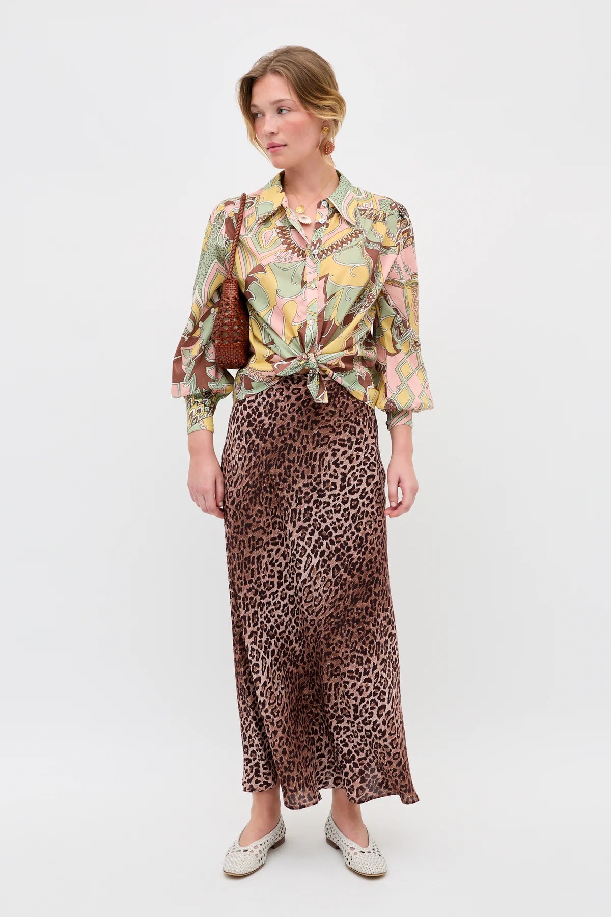 Kelly Skirt Leopard Brown