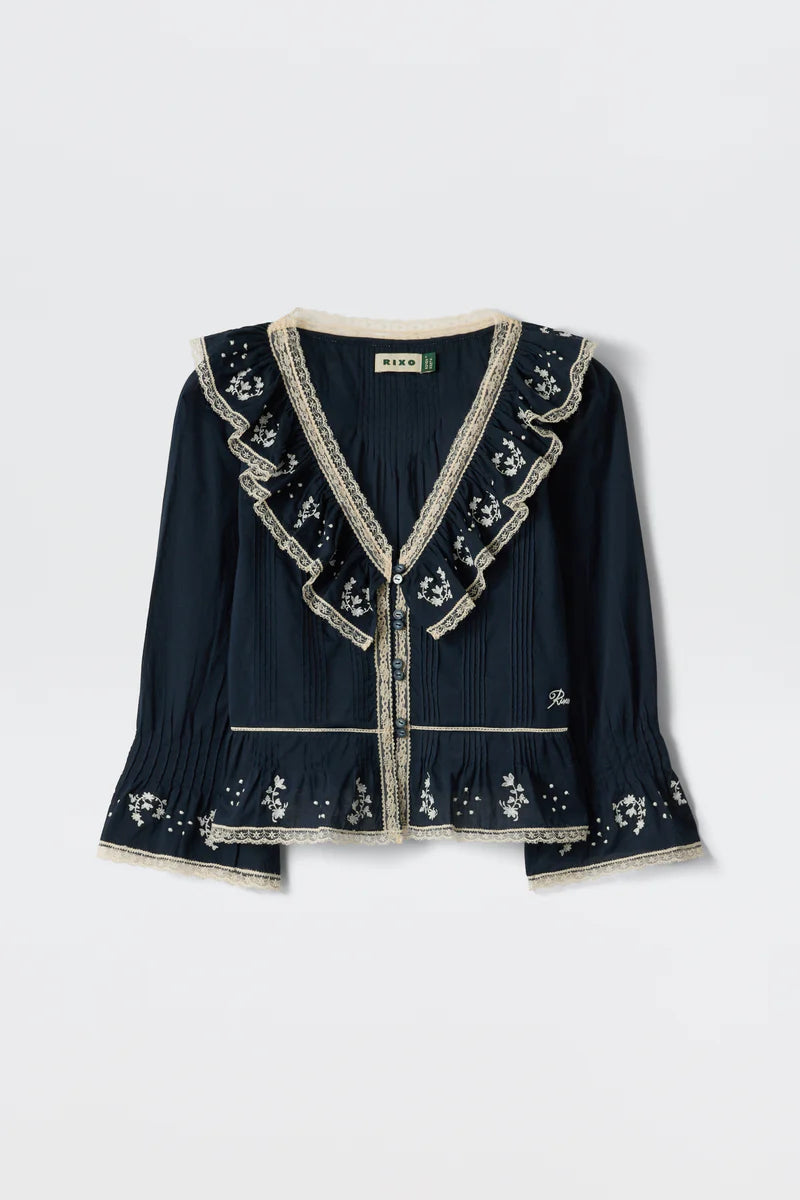 Solene Embroidered Cotton Blouse