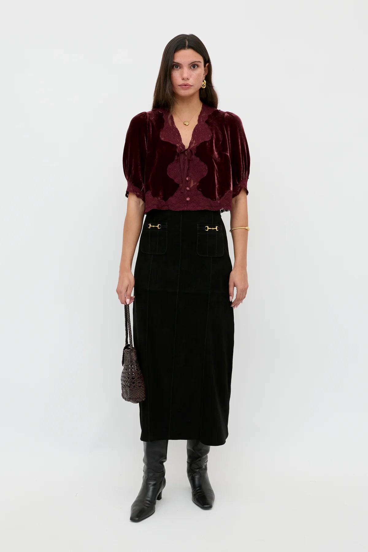 Rixo Ursula Top Bordeaux