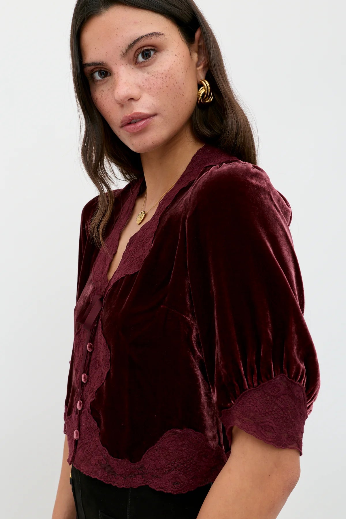 Rixo Ursula Top Bordeaux