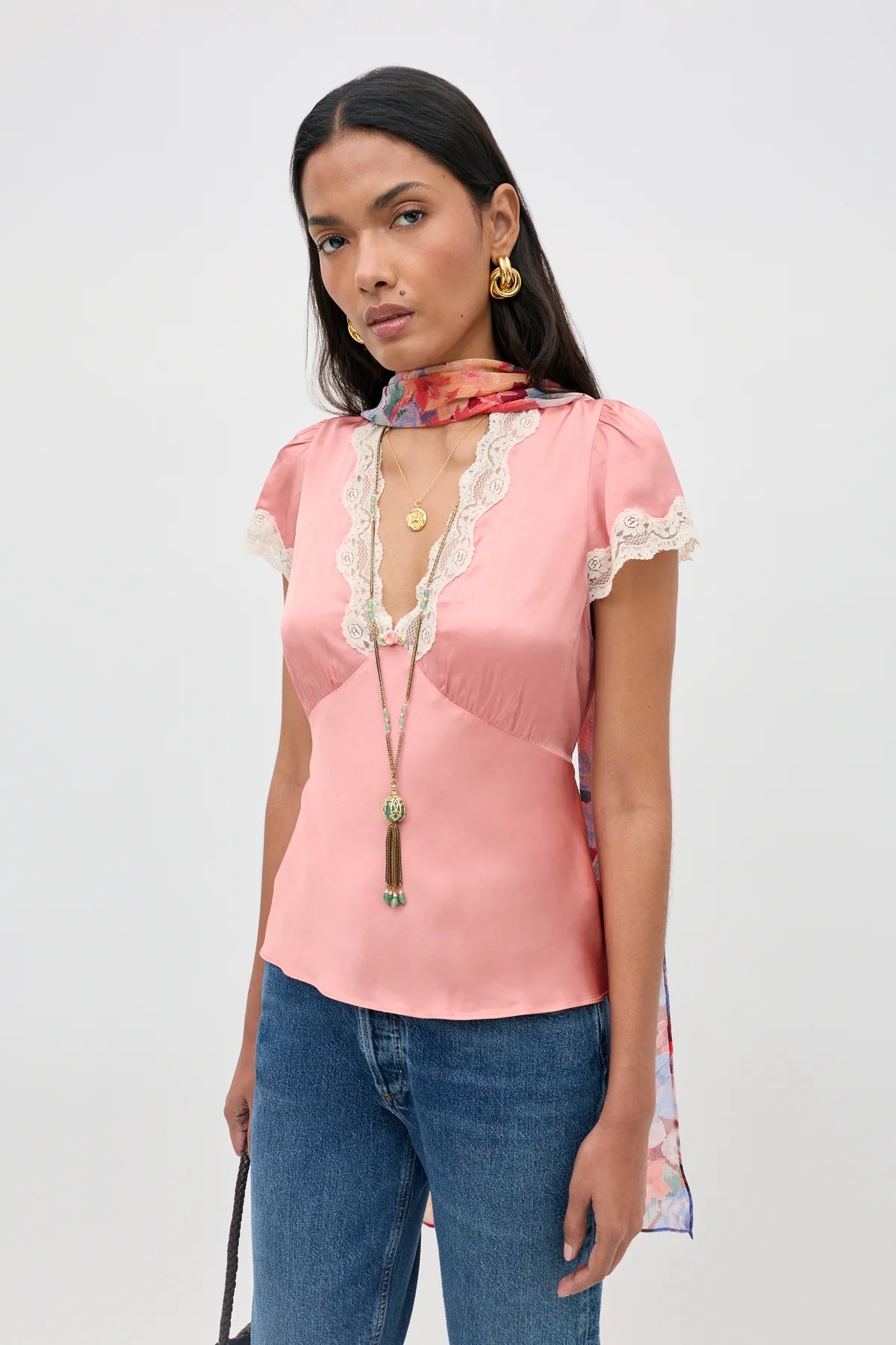 Rixo Karia Top Vintage Pink