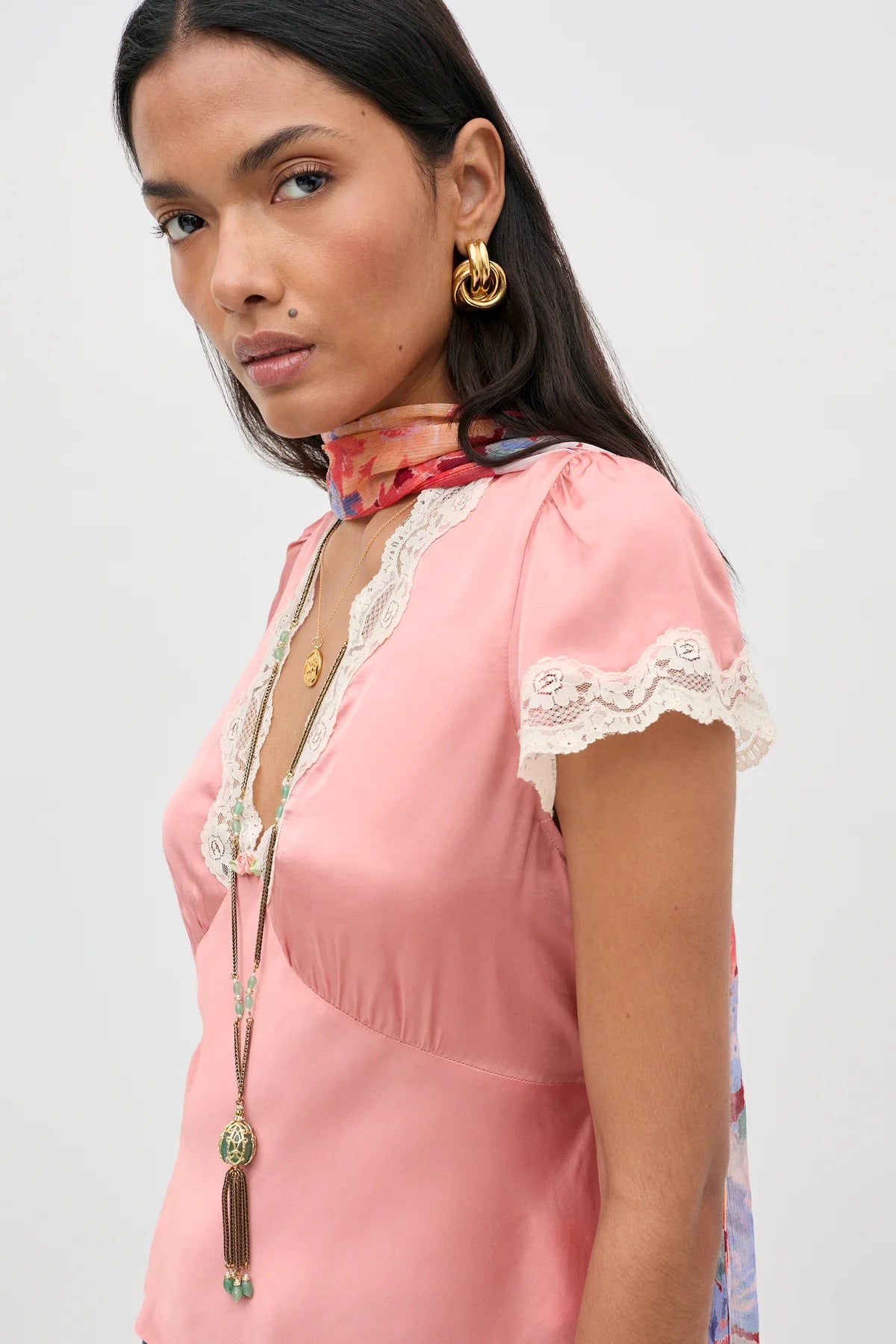 Rixo Karia Top Vintage Pink