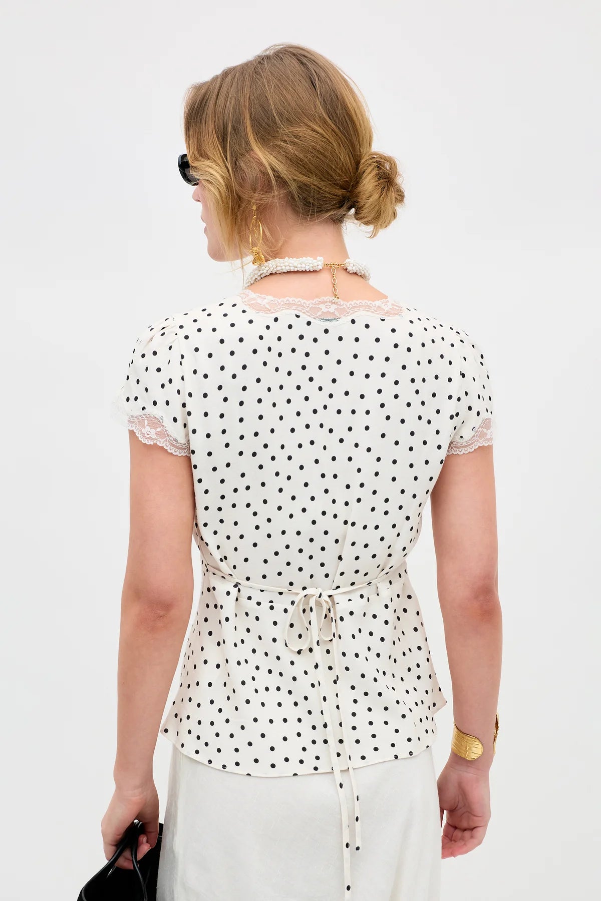 Karia Top Layla Dot Ivory